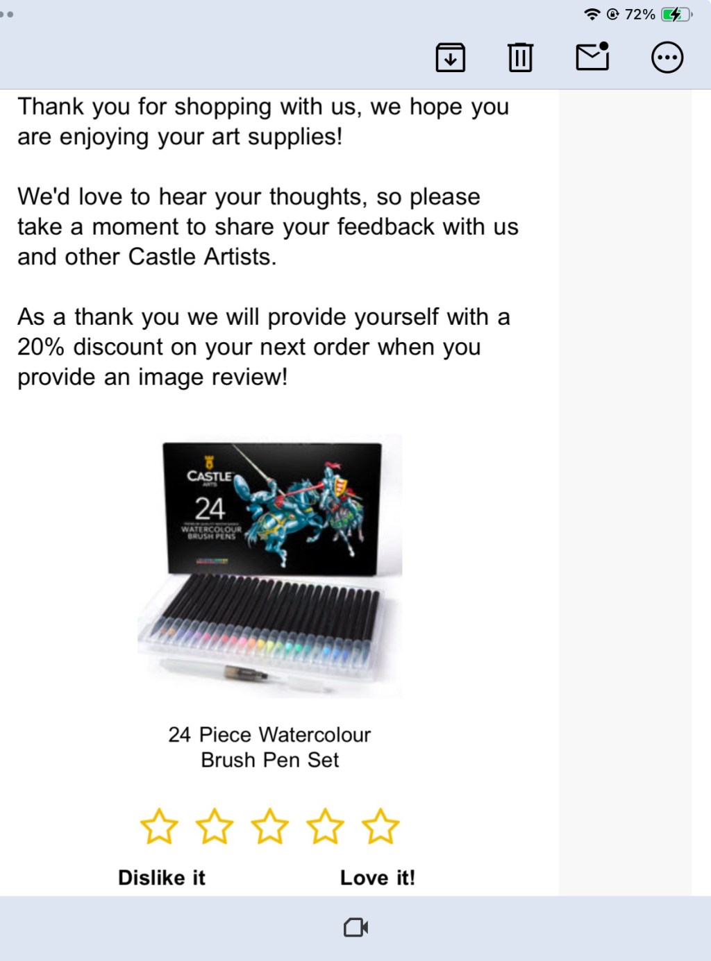 What makes this Castle Arts marketing email&nbsp;persuasive?